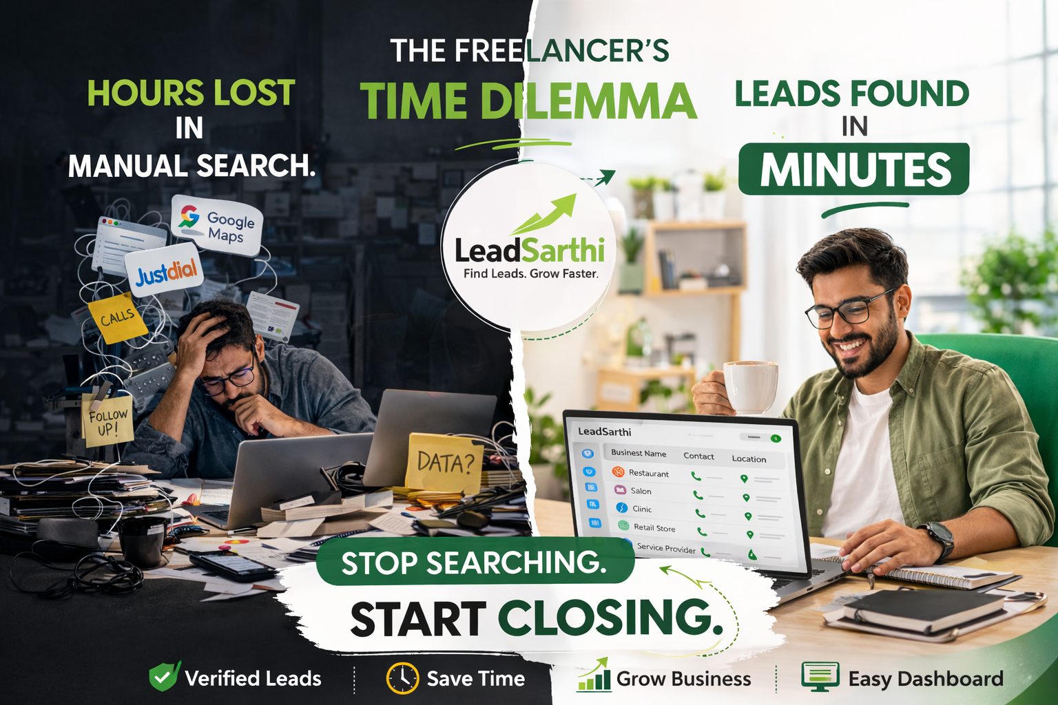 Find Business Leads in One Click - LeadSarthi.com